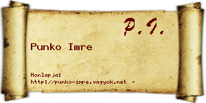 Punko Imre névjegykártya
